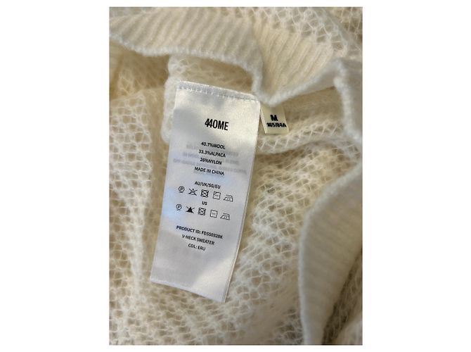 Autre Marque Suéter de lana blanco 440ME - vista 6