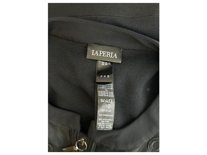 Giacca nera La Perla con ricami e zip Nero - vista 5