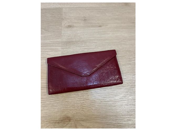 Céline Celine Bordeaux Leder Geldbörse - Ansicht 11
