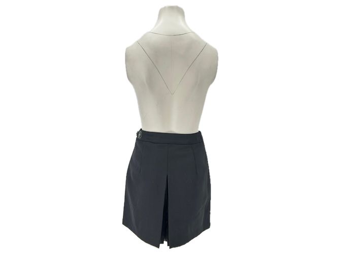 Autre Marque Mini falda negra de lana Negro - vista 2