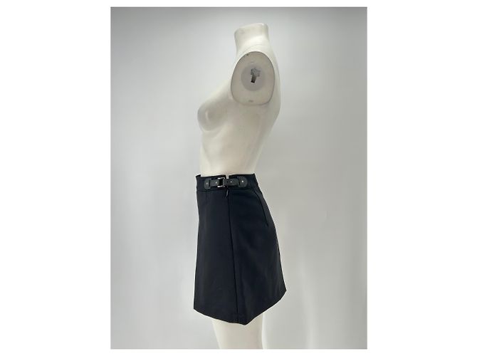 Autre Marque Mini falda negra de lana Negro - vista 4