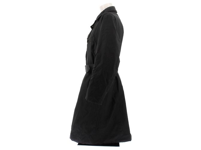 Parka negra Prada Linea Rossa con cinturón de nylon Negro - vista 4