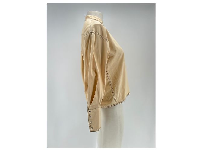 Blusa Roseanna beige de algodón con botones - vista 3
