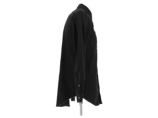 Camisa de denim preta Givenchy Preto - vista 3
