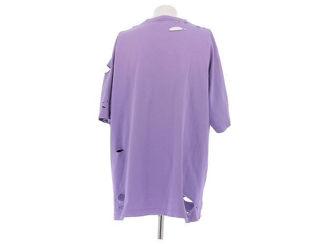 Camiseta Balenciaga con Logo Morada de Algodón Púrpura - vista 2