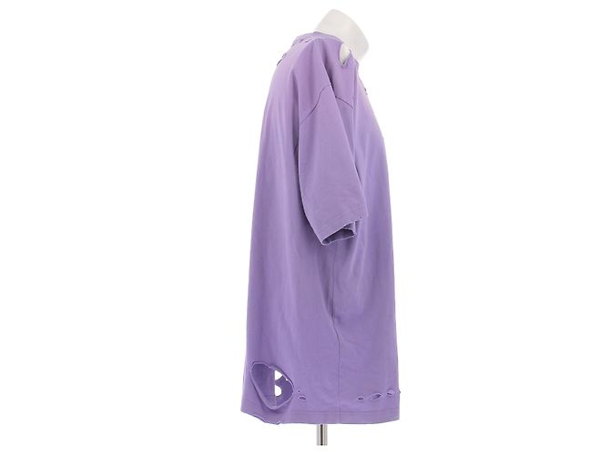 Camiseta Balenciaga con Logo Morada de Algodón Púrpura - vista 3