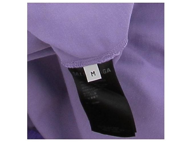 Camiseta Balenciaga con Logo Morada de Algodón Púrpura - vista 8