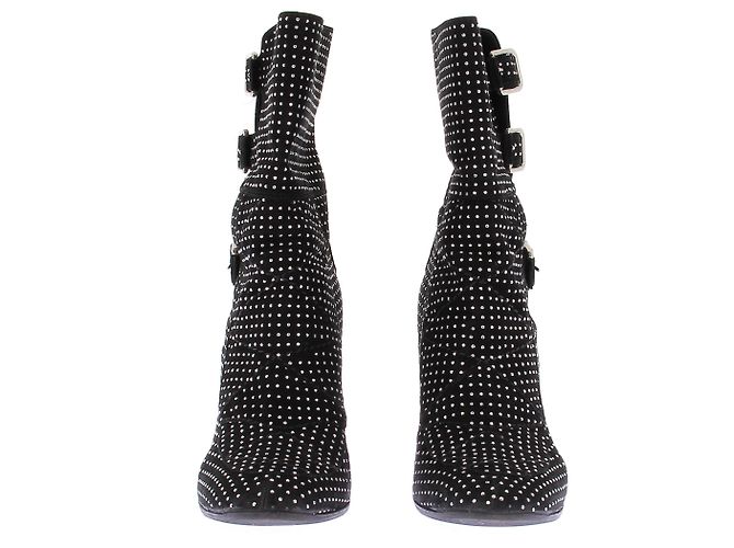 Laurence Dacade Botín de tacón con strass Negro - vista 4