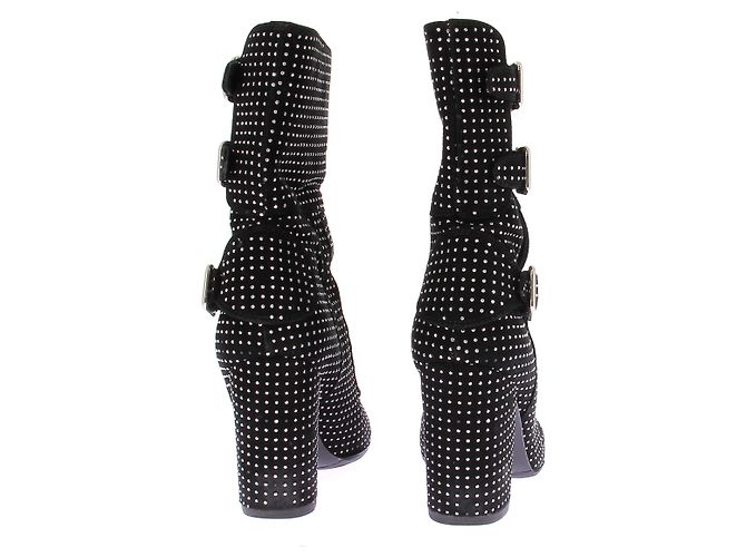 Laurence Dacade Botín de tacón con strass Negro - vista 5