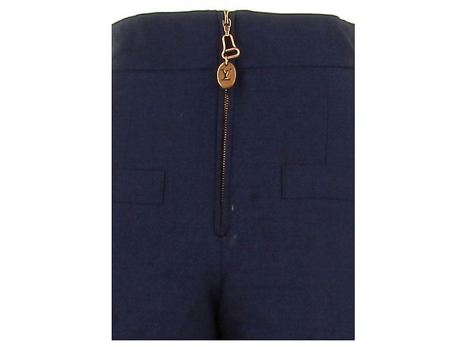 Louis Vuitton navy wool trousers Blue - view 5