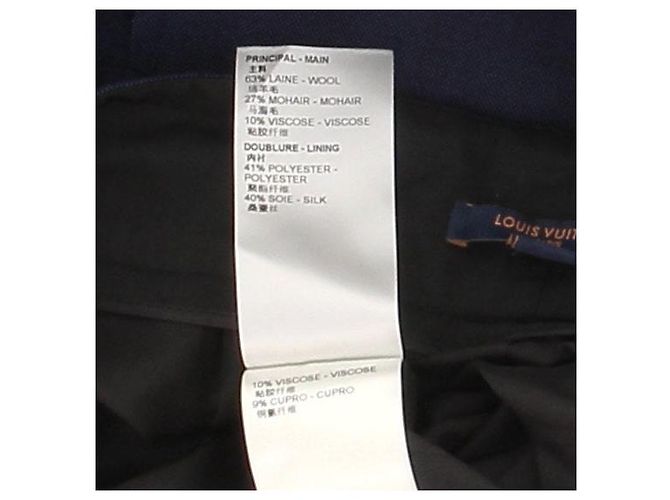 Louis Vuitton navy wool trousers Blue - view 7