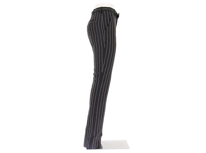Pantalones Louis Vuitton grises con rayas blancas - vista 4