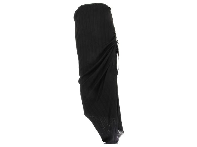 Falda larga plisada negra Alaïa Negro - vista 2