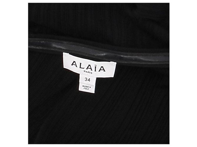 Falda larga plisada negra Alaïa Negro - vista 5