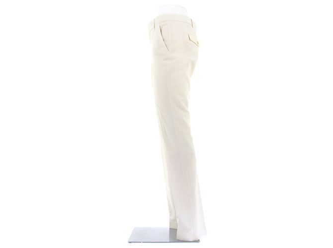 Zadig & Voltaire Ecru Wool Blend Pants Beige - view 4