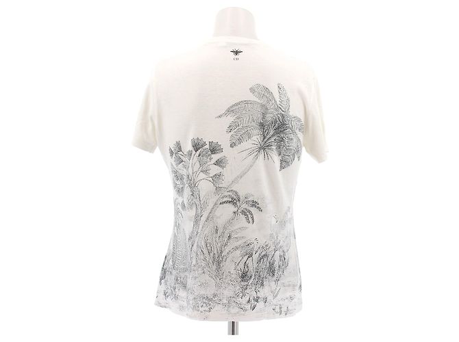 Dior bedrucktes T-Shirt mit kurzen Ärmeln weiß - Ansicht 2