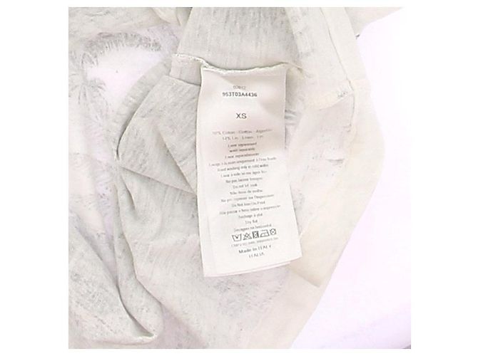 Dior bedrucktes T-Shirt mit kurzen Ärmeln weiß - Ansicht 6