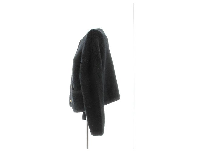 Autre Marque MALINA Wollcardigan Schwarz mit goldenen Knöpfen - Ansicht 4