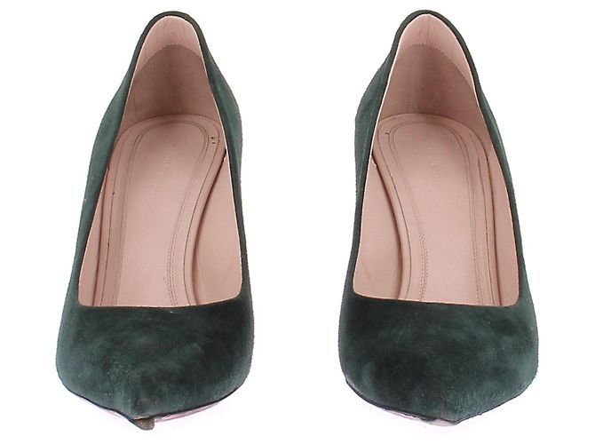 Zapatos de tacón Céline de ante verde 38 - vista 4