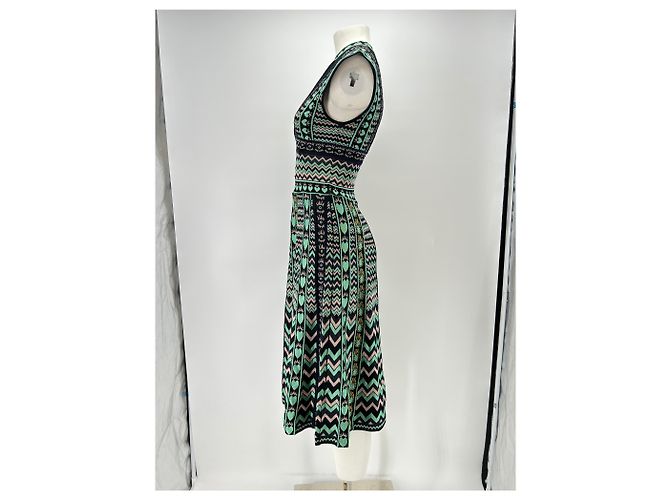M Missoni Robe mi longue verte en maille - view 4