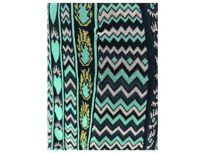 M Missoni Robe mi longue verte en maille - view 5