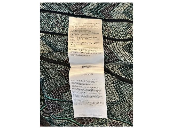 M Missoni Robe mi longue verte en maille - view 7