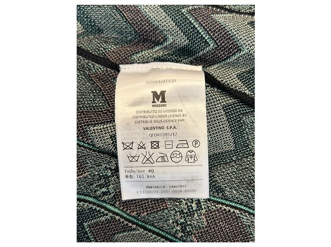 M Missoni Robe mi longue verte en maille - view 8