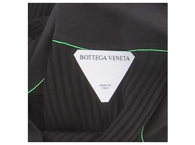 Vestido largo negro de algodón Bottega Veneta - vista 5