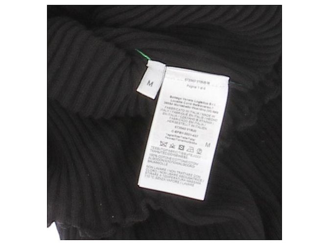 Vestido largo negro de algodón Bottega Veneta - vista 6