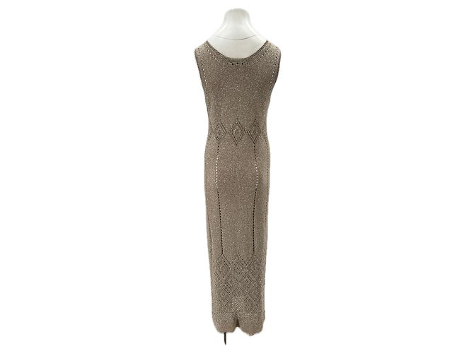 Autre Marque TWINSET Maxi Kleid Gold Golden - Ansicht 2