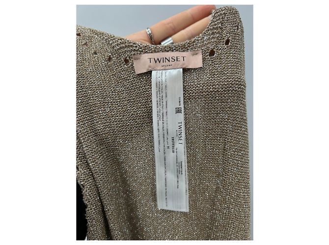 Autre Marque TWINSET Maxi Kleid Gold Golden - Ansicht 5