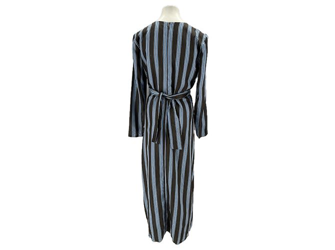 Autre Marque MILKWHITE Gestreiftes Maxikleid Braun - Ansicht 2