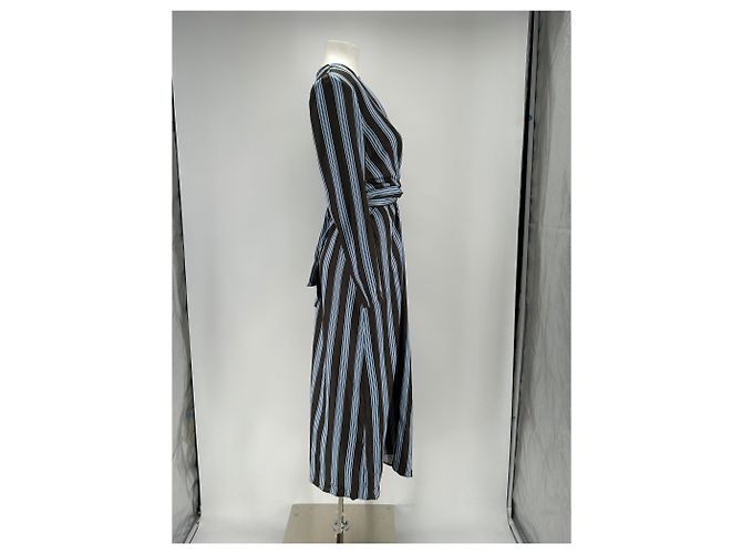 Autre Marque MILKWHITE Gestreiftes Maxikleid Braun - Ansicht 3