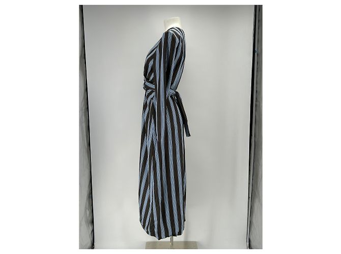 Autre Marque MILKWHITE Gestreiftes Maxikleid Braun - Ansicht 4