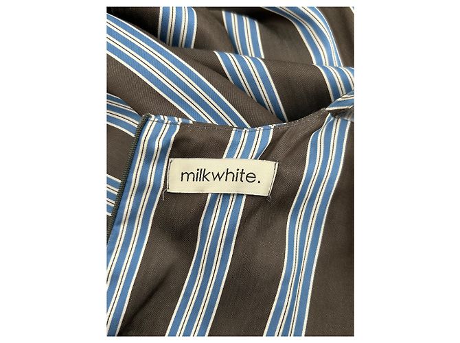 Autre Marque MILKWHITE Gestreiftes Maxikleid Braun - Ansicht 5