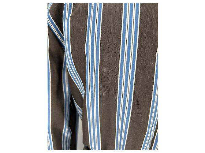 Autre Marque MILKWHITE Gestreiftes Maxikleid Braun - Ansicht 7
