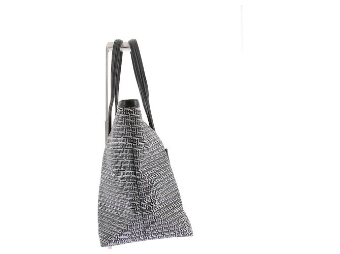 Autre Marque Borsa tote MAISON RAVN in tela stampata nera Nero - vista 3