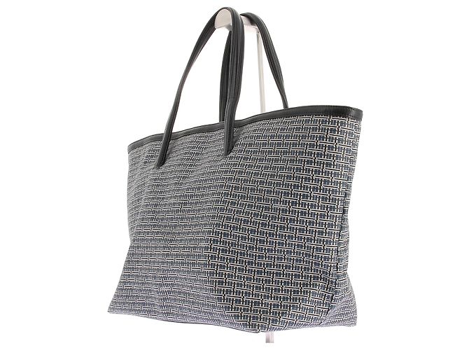 Autre Marque Borsa tote MAISON RAVN in tela stampata nera Nero - vista 5