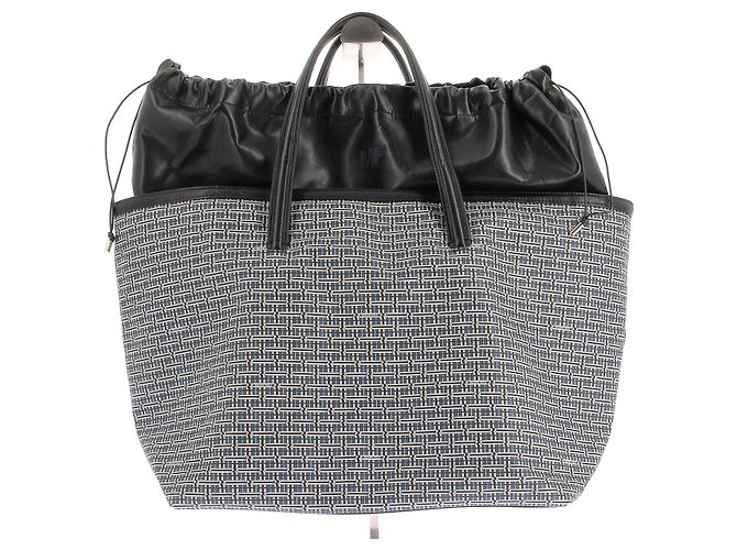 Autre Marque Borsa tote MAISON RAVN in tela stampata nera Nero - vista 7