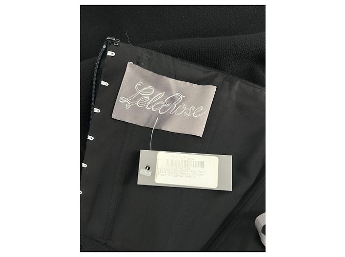 Lela Rose Wollkleid mit Quasten Schwarz - Ansicht 5