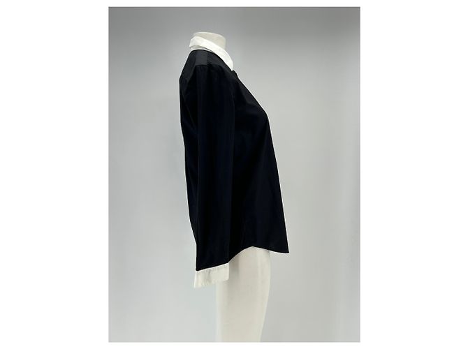 Autre Marque Camisa MARIE MAROT negra con cuello blanco Negro - vista 3