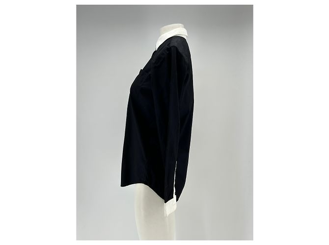 Autre Marque Camisa MARIE MAROT negra con cuello blanco Negro - vista 4