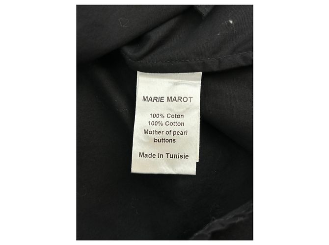 Autre Marque Camisa MARIE MAROT negra con cuello blanco Negro - vista 6