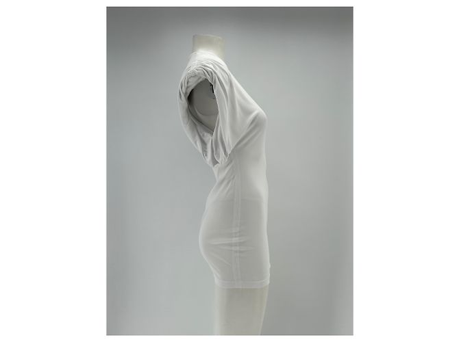 Autre Marque Weißes WARDROBE NYC Viscose Kleid mit Schulterpolstern XS - Ansicht 3