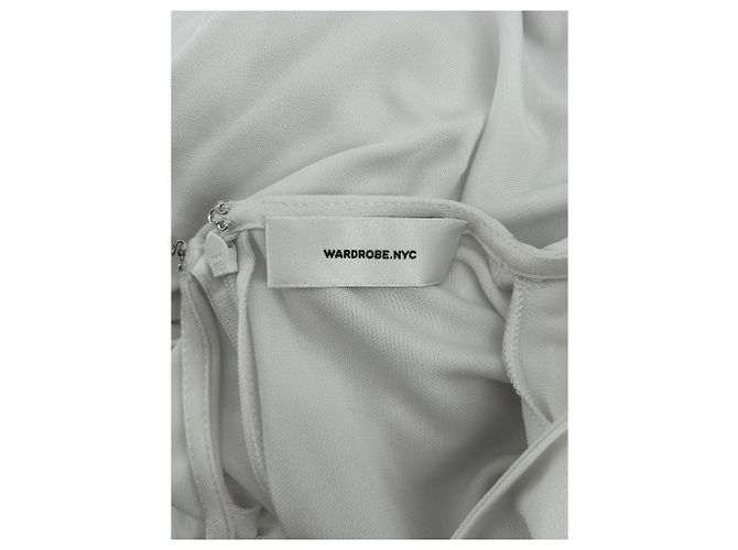 Autre Marque Weißes WARDROBE NYC Viscose Kleid mit Schulterpolstern XS - Ansicht 5