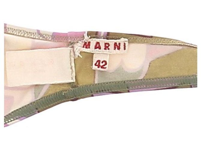 Marni Top da bikini stampato Cachi - vista 5