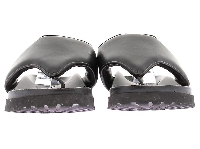 Autre Marque GIA x PERNILLE TEISBAEK Infradito in pelle nera 37 Nero - vista 4