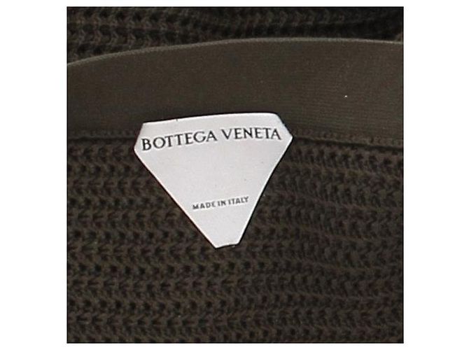 Falda de punto Bottega Veneta caqui de algodón - vista 5