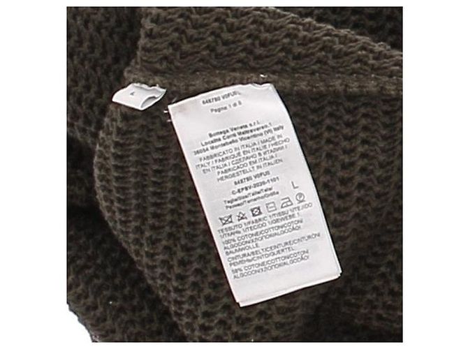 Falda de punto Bottega Veneta caqui de algodón - vista 6