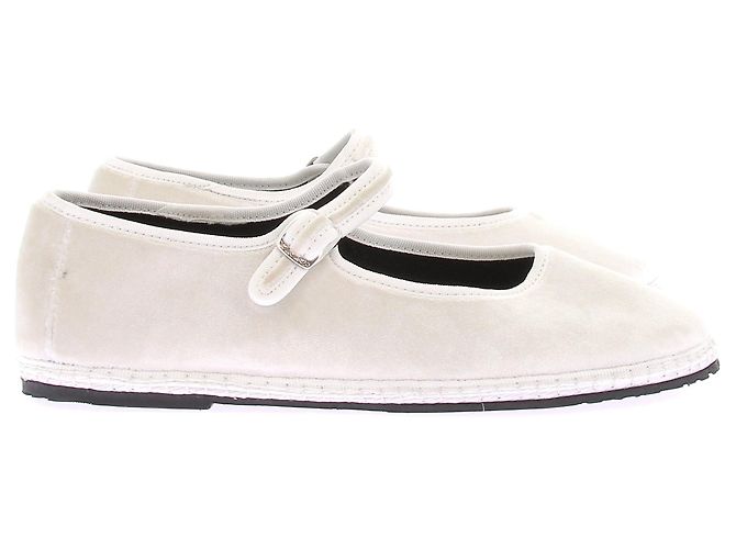 Pierre Balmain Ballerine in velluto bianche - vista 2